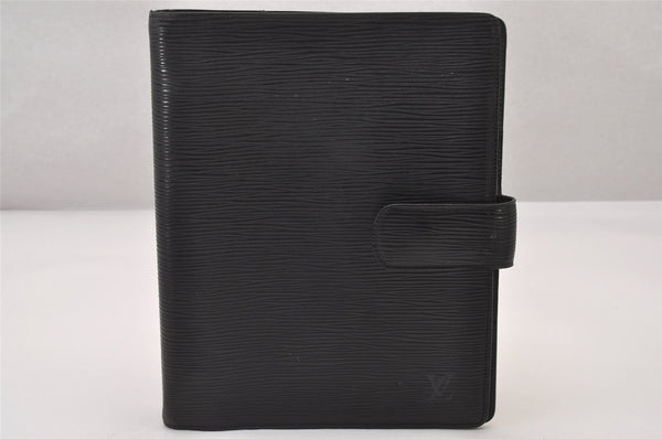 Authentic Louis Vuitton Epi Agenda GM Notebook Cover Black R20212 LV 2331I