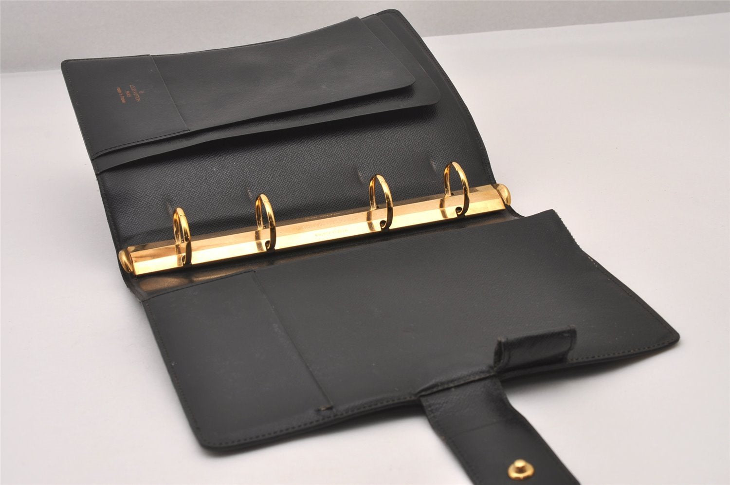 Authentic Louis Vuitton Epi Agenda GM Notebook Cover Black R20212 LV 2331I