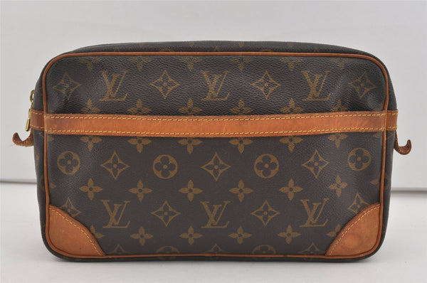 Authentic Louis Vuitton Monogram Compiegne 28 Clutch Hand Bag M51845 LV 2332I