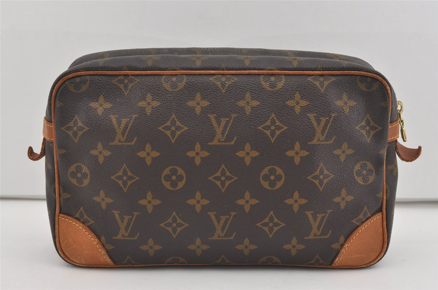 Authentic Louis Vuitton Monogram Compiegne 28 Clutch Hand Bag M51845 LV 2332I