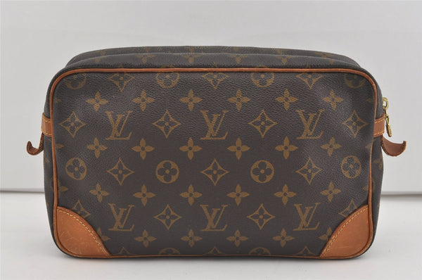 Authentic Louis Vuitton Monogram Compiegne 28 Clutch Hand Bag M51845 LV 2332I