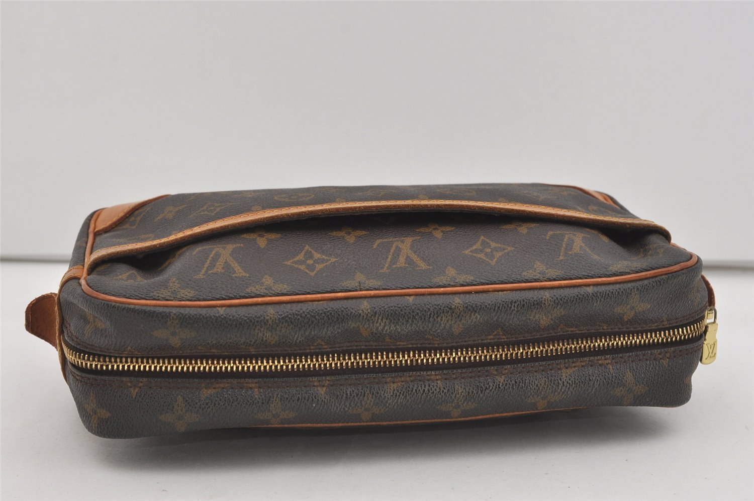 Authentic Louis Vuitton Monogram Compiegne 28 Clutch Hand Bag M51845 LV 2332I