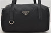 Authentic PRADA Nylon Hand Boston Bag Black 2333D