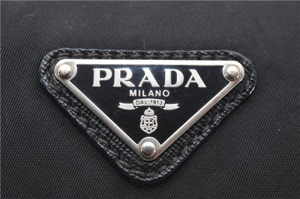 Authentic PRADA Nylon Hand Boston Bag Black 2333D