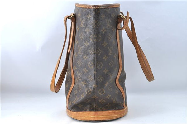 Authentic Louis Vuitton Monogram Bucket GM Shoulder Bag M42236 LV 2334B
