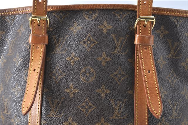 Authentic Louis Vuitton Monogram Bucket GM Shoulder Bag M42236 LV 2334B