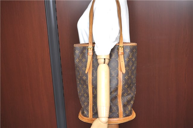 Authentic Louis Vuitton Monogram Bucket GM Shoulder Bag M42236 LV 2334B