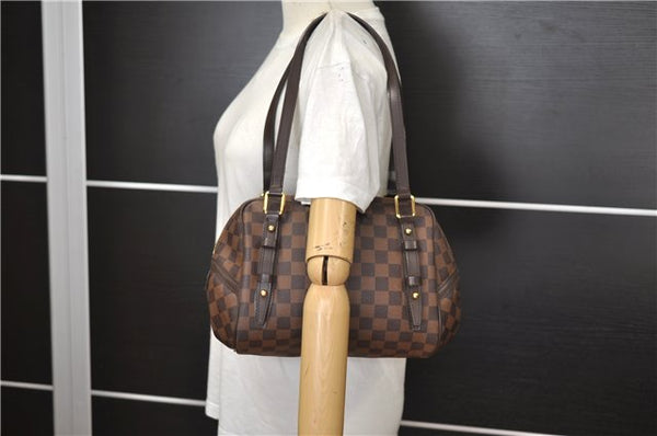 Authentic Louis Vuitton Damier Rivington PM Shoulder Bag N41157 LV 2334F