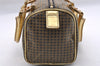 Authentic FENDI Zucchino Hand Boston Bag Purse PVC Leather Gold Black 2335I