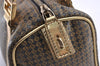 Authentic FENDI Zucchino Hand Boston Bag Purse PVC Leather Gold Black 2335I