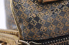 Authentic FENDI Zucchino Hand Boston Bag Purse PVC Leather Gold Black 2335I