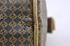 Authentic FENDI Zucchino Hand Boston Bag Purse PVC Leather Gold Black 2335I