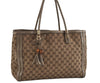 Authentic GUCCI Bamboo Bella Shoulder Bag GG Canvas Leather 269945 Brown 2336I