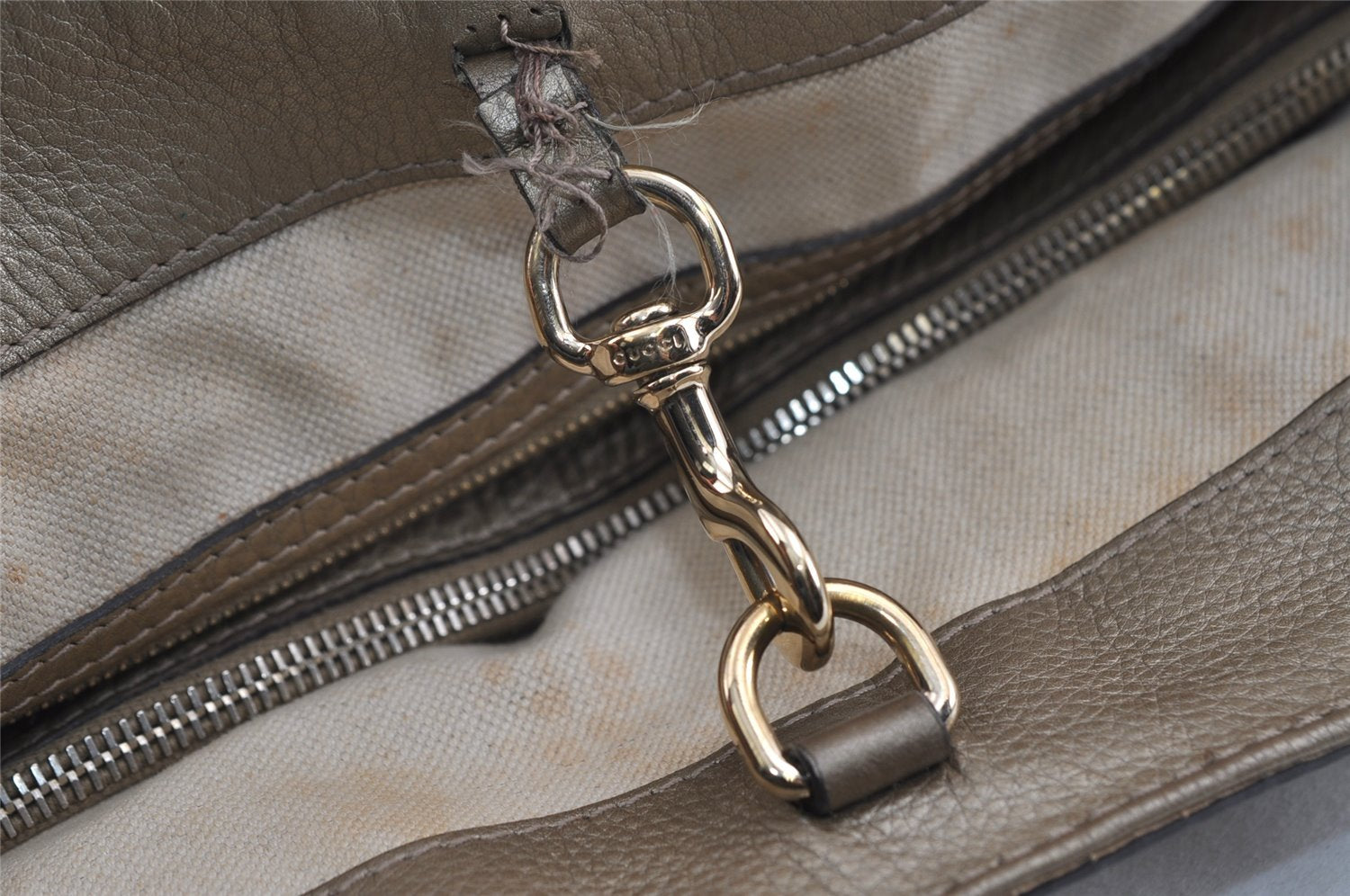 Authentic GUCCI Bamboo Bella Shoulder Bag GG Canvas Leather 269945 Brown 2336I