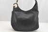 Authentic GUCCI Guccissima Charlotte Shoulder Bag GG Leather 203503 Black 2340I