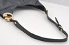 Authentic GUCCI Guccissima Charlotte Shoulder Bag GG Leather 203503 Black 2340I
