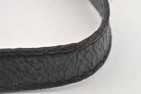 Authentic GUCCI Guccissima Charlotte Shoulder Bag GG Leather 203503 Black 2340I