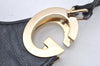 Authentic GUCCI Guccissima Charlotte Shoulder Bag GG Leather 203503 Black 2340I