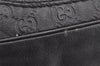 Authentic GUCCI Guccissima Charlotte Shoulder Bag GG Leather 203503 Black 2340I