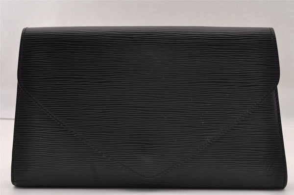 Authentic Louis Vuitton Epi Arts Deco Clutch Hand Bag Black M52632 LV 2341I