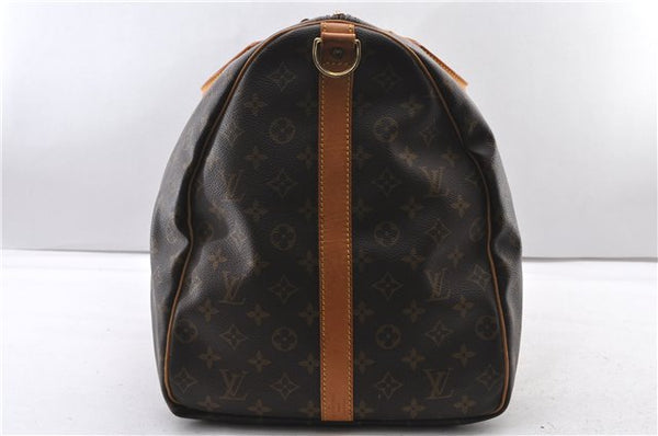 Authentic Louis Vuitton Monogram Keepall Bandouliere 60 M41412 Boston Bag 2342F