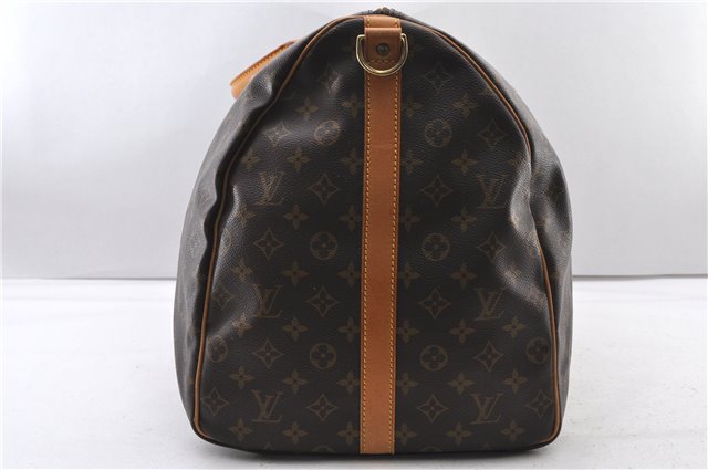 Authentic Louis Vuitton Monogram Keepall Bandouliere 60 M41412 Boston Bag 2342F