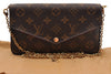 Authentic Louis Vuitton Monogram Pochette Felicie Shoulder Bag M61276 LV 2342I