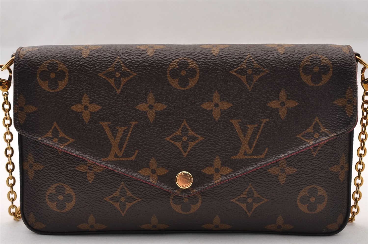 Authentic Louis Vuitton Monogram Pochette Felicie Shoulder Bag M61276 LV 2342I