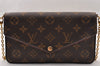 Authentic Louis Vuitton Monogram Pochette Felicie Shoulder Bag M61276 LV 2342I