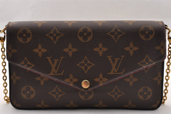 Authentic Louis Vuitton Monogram Pochette Felicie Shoulder Bag M61276 LV 2342I