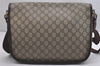 Authentic GUCCI Shoulder Cross Body Bag GG PVC Leather 201732 Brown 2343I