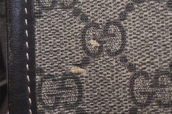 Authentic GUCCI Shoulder Cross Body Bag GG PVC Leather 201732 Brown 2343I