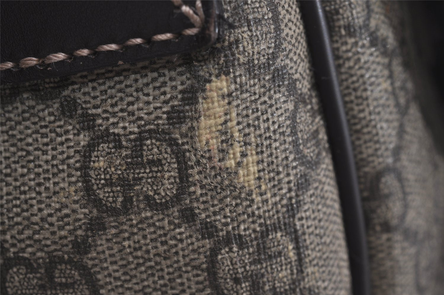 Authentic GUCCI Shoulder Cross Body Bag GG PVC Leather 201732 Brown 2343I