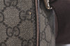 Authentic GUCCI Shoulder Cross Body Bag GG PVC Leather 201732 Brown 2343I