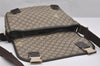 Authentic GUCCI Shoulder Cross Body Bag GG PVC Leather 201732 Brown 2343I