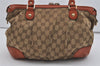 Authentic GUCCI Sukey 2Way Tote Hand Bag GG Canvas Leather 247902 Brown 2344I