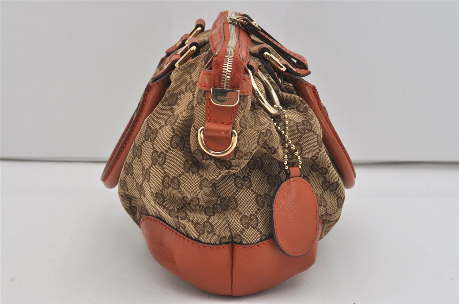 Authentic GUCCI Sukey 2Way Tote Hand Bag GG Canvas Leather 247902 Brown 2344I