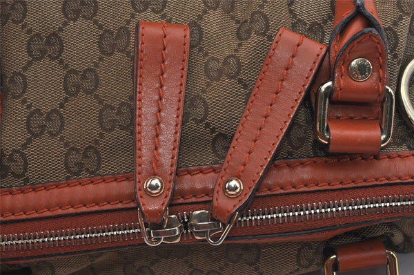 Authentic GUCCI Sukey 2Way Tote Hand Bag GG Canvas Leather 247902 Brown 2344I