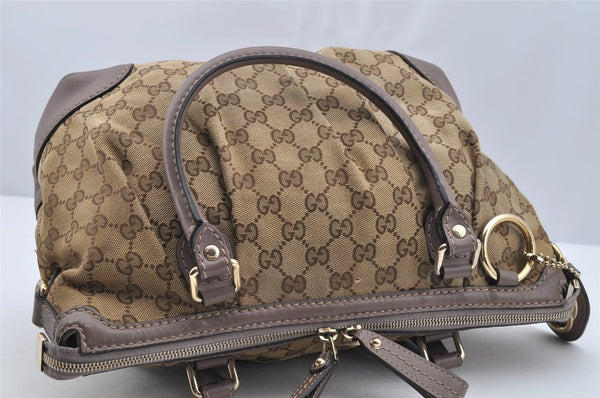 Authentic GUCCI Sukey 2Way Tote Hand Bag GG Canvas Leather 247902 Brown 2345I