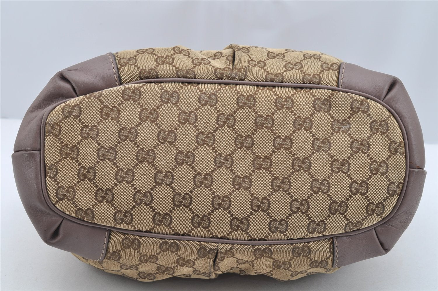 Authentic GUCCI Sukey 2Way Tote Hand Bag GG Canvas Leather 247902 Brown 2345I