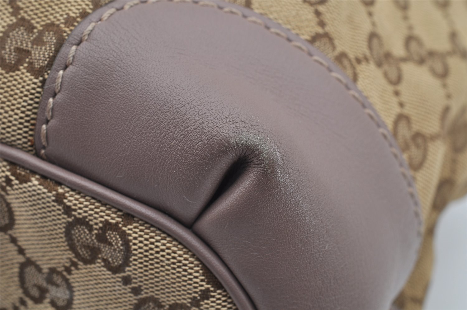 Authentic GUCCI Sukey 2Way Tote Hand Bag GG Canvas Leather 247902 Brown 2345I