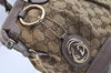 Authentic GUCCI Sukey 2Way Tote Hand Bag GG Canvas Leather 247902 Brown 2345I