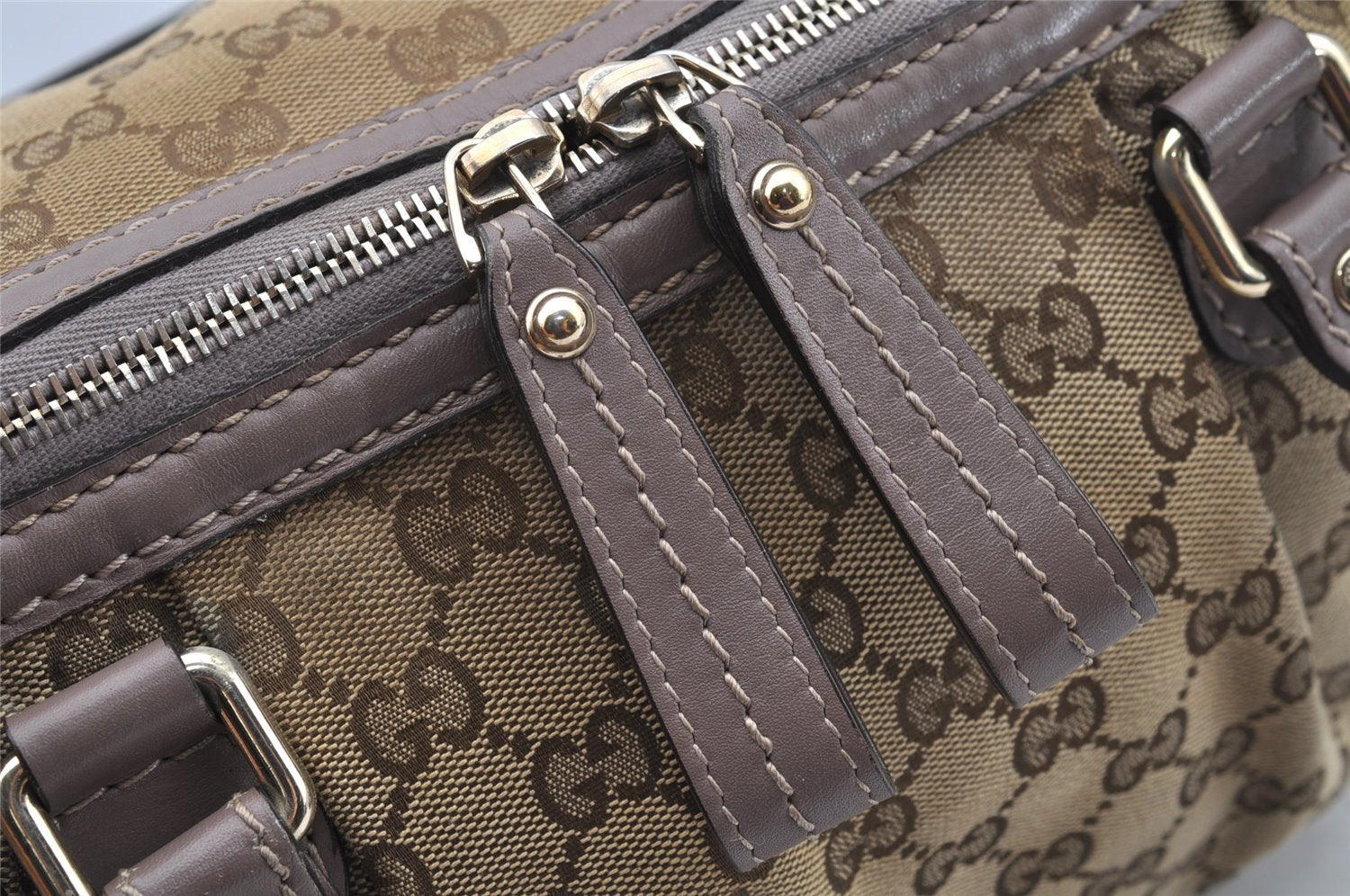 Authentic GUCCI Sukey 2Way Tote Hand Bag GG Canvas Leather 247902 Brown 2345I