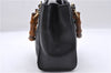Authentic GUCCI Bamboo 2way Hand Shoulder Bag Leather Black Junk 2346D