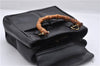 Authentic GUCCI Bamboo 2way Hand Shoulder Bag Leather Black Junk 2346D
