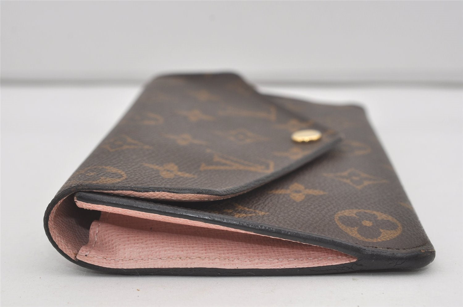 Authentic Louis Vuitton Monogram Portefeuille Jeanne Wallet Pink M62203 LV 2346I