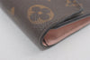 Authentic Louis Vuitton Monogram Portefeuille Jeanne Wallet Pink M62203 LV 2346I