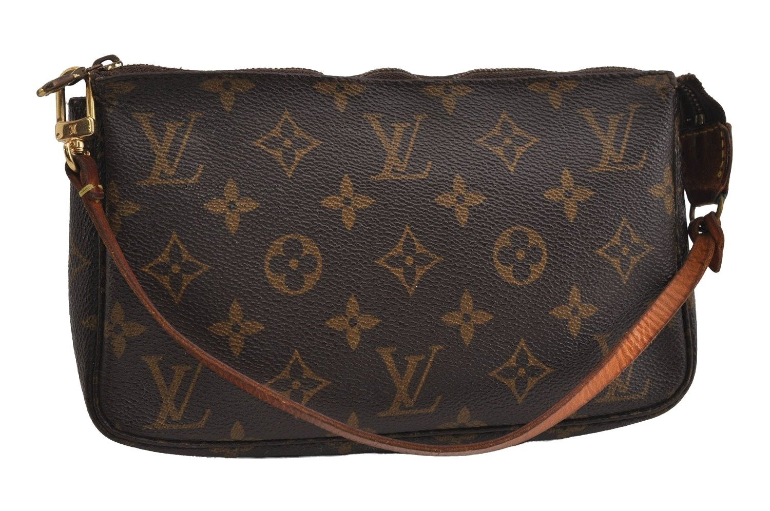 Authentic Louis Vuitton Monogram Pochette Accessoires Pouch M51980 LV 2347I