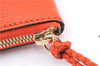 Authentic GUCCI Bamboo Tassel Clutch Hand Bag Purse Leather 449652 Orange 2348E