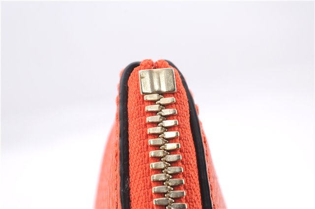 Authentic GUCCI Bamboo Tassel Clutch Hand Bag Purse Leather 449652 Orange 2348E
